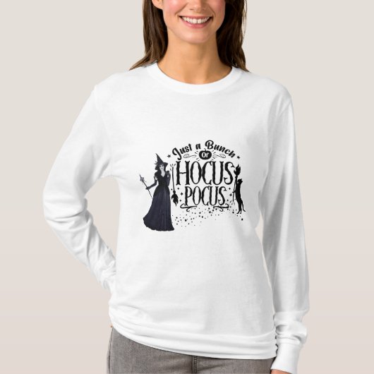 T-shirt Halloween sorcière hocus pocus design (Devant)