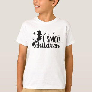 T-shirt Halloween sorcière Hocus Pocus Je sens les enfants