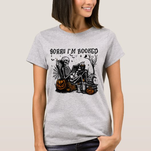 T-Shirt Halloween, Sorry I'm Booked (Devant)