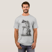 T-shirt Halloween squelette assis anatomie (Devant entier)