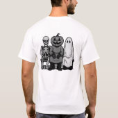 T-shirt Halloween squelette Citrouille fantôme (Dos)