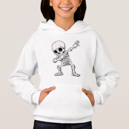 T-shirt Halloween Squelette Dabbing (Devant)
