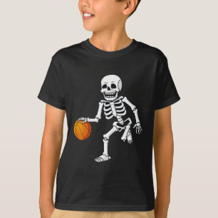 T-shirt Halloween Squelette Dribbling Basketball Garçons F