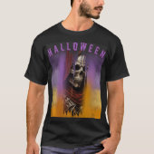 T-shirt Halloween squelette éffrayant (Devant)