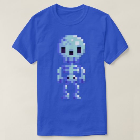 T-shirt Halloween squelette Éffrayant effrayant 8Bit Tee (Design devant)