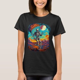T-shirt Halloween Squelette Éffrayant Parapente Skydiving