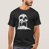 T-shirt Halloween squelette Éffrayant squelette os Goth (Devant)
