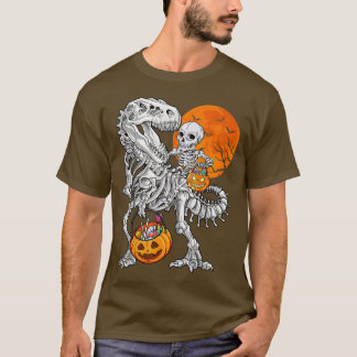 T-shirt Halloween Squelette équitation maman Dinosaure T r