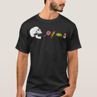 T-shirt Halloween Squelette Mange Bonbon, Drôle Halloween 