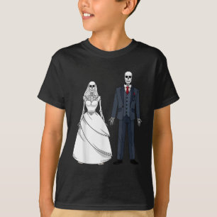 T-shirt Halloween squelette mort mariée morte &