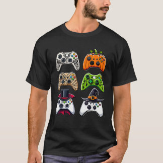 T-shirt Halloween Squelette Zombie Contrôleurs de jeu mama
