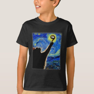 T-shirt Halloween Starry Night Cat Comma La Kamala Harris