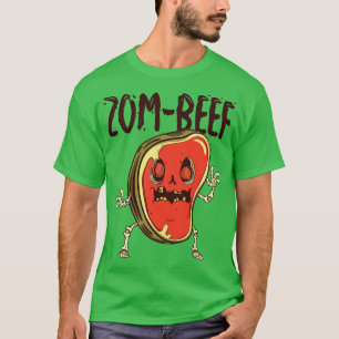T-shirt Halloween Steak Meat Lover Beef Zombie Monster