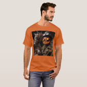 T-shirt Halloween Steampunk Jack-O-Lantern Horseman (Devant entier)