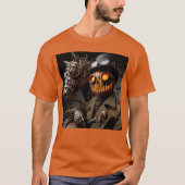 T-shirt Halloween Steampunk Jack-O-Lantern Horseman (Devant)