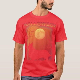 T-shirt Halloween Style Vintage à thème Corgi Chien Hallow