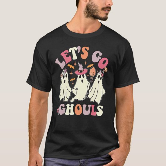 T-shirt Halloween super Allons Ghos Floral Rétro (Devant)
