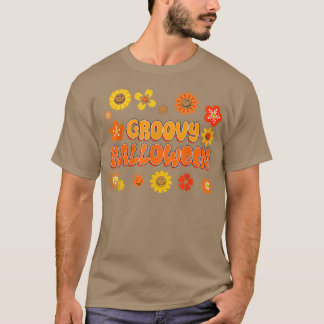 T-shirt Halloween super Fleurs florales rétro Vintage Haus