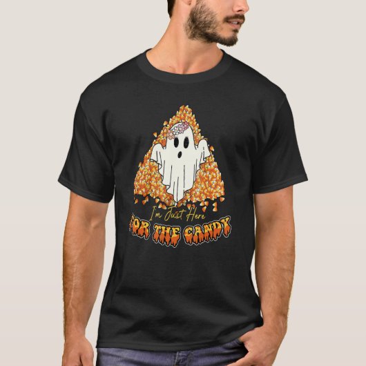 T-shirt Halloween super Ici Pour Candy Corn (Devant)