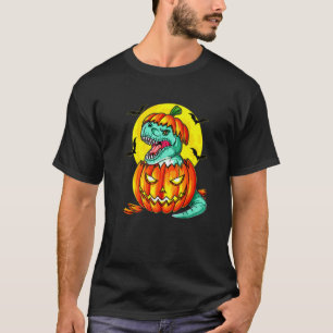 T-shirt Halloween T Rex Dinosaur Cadeau Citrouille Hallowe