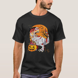 T-shirt Halloween T Rex Dinosaur Sorcière Trick Ou Traite