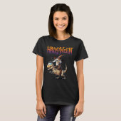 T-shirt Halloween T-rex Skeleton Ride (Devant entier)