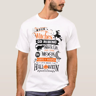 T-shirt Halloween, T-shirt Witch Broom Halloween,