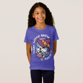 T-Shirt Halloween Tabby Cat – Witch Hat & Potion Art (Devant entier)