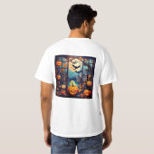 T-shirt Halloween tactile (Dos entier)