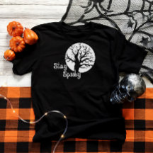 Halloween Tee - Restez Éffrayant : arbre Déplaisan
