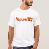 T-shirt Halloween Texte Jack-o'-Lantern Éffrayant (Devant)