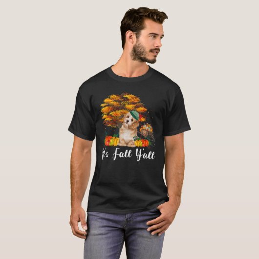 T-shirt Halloween Thanksgiving C'est automne Y'all Shih Tz (Devant entier)