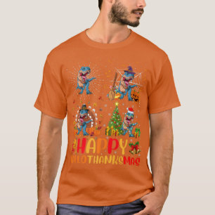 T-shirt Halloween Thanksgiving Christmas Dinosaur Hallotha
