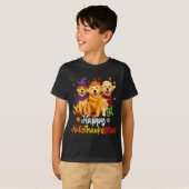 T-shirt Halloween Thanksgiving Christmas Golden Retriever (Devant entier)