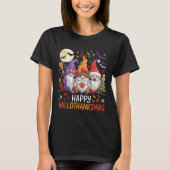 T-shirt Halloween Thanksgiving Christmas Happy Hallothanks (Devant)