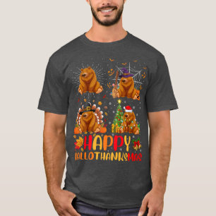 T-shirt Halloween Thanksgiving Noël Grizzly Bear Hall