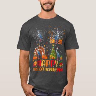 T-shirt Halloween Thanksgiving Noël Heron Bird Hallot