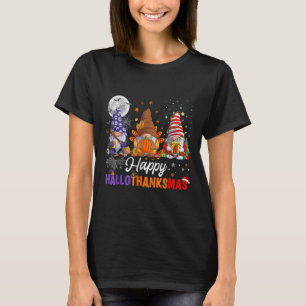 T-shirt Halloween Thanksgiving Noël Joyeux Hallomerci