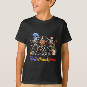 T-shirt Halloween Thanksgiving Noël Joyeux Hallomerci