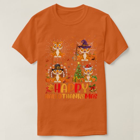 T-shirt Halloween Thanksgiving Noël Ligure Hallomerci (Design devant)