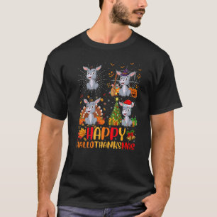 T-shirt Halloween Thanksgiving Noël Mule Hallothankisme