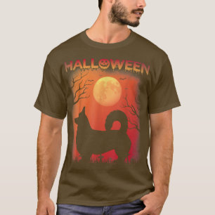 T-shirt Halloween Themed Vintage Style Welsh Corgi Hallowe