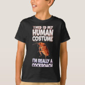 T-shirt Halloween This Is My Human Costume I'm Really A Ro (Devant)