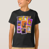T-shirt Halloween timbre chats, boo, Fantômes (Devant)