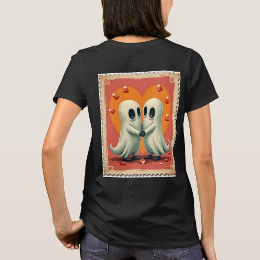 T-shirt Halloween Timbre éffrayant (Dos)