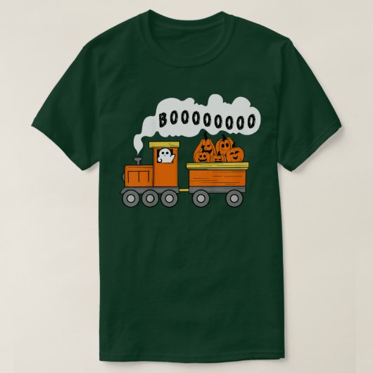 T-shirt Halloween Train Boo Funny Ghost Pumkin ToddlerBoy (Design devant)