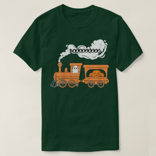 T-shirt Halloween Train Boo Funny Ghost Pumkin ToddlerBoy (Design devant)