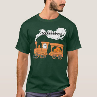 T-shirt Halloween Train Boo Funny Ghost Pumkin ToddlerBoy