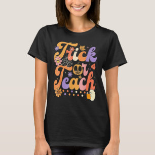 T-shirt Halloween Trick or Teach Rétro Prof Hipp