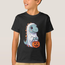 Halloween Trick ou traiter Dinosaur T-rex Ghost